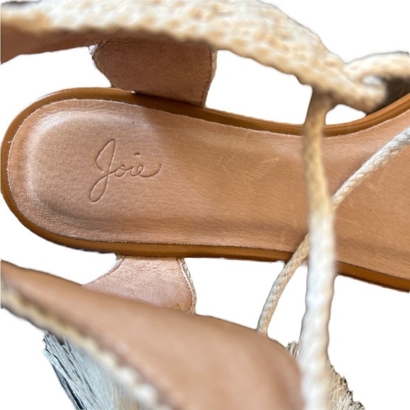 JOIE Jolee Croquet Flat Sandals Tassel Boho Size 39.5 - Picture 6 of 10